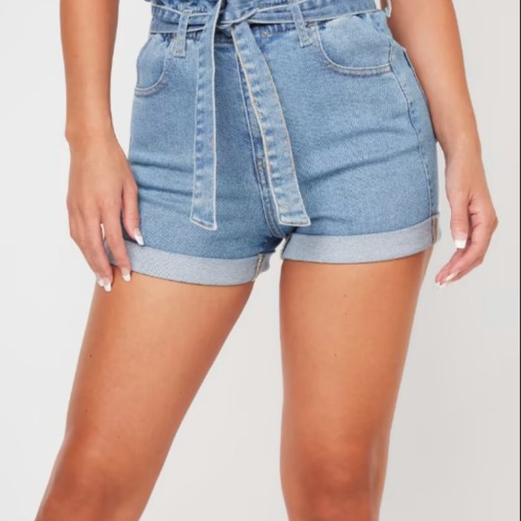 Guess Kady Paperbag High Waisted Shorts - Picture 2 of 6